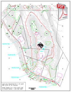 PDF siteplan of five lots with final line adjustments